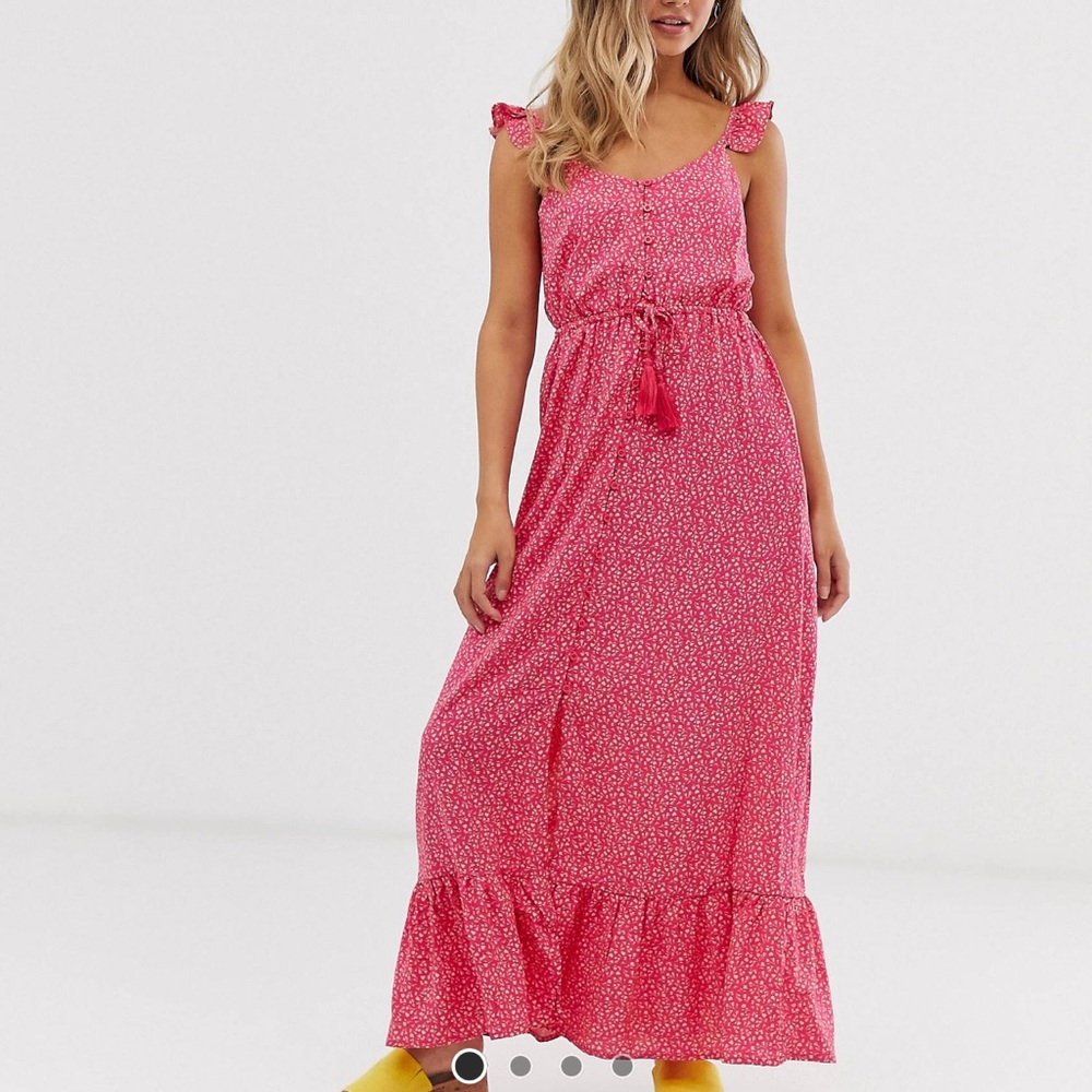 Pink floral dress